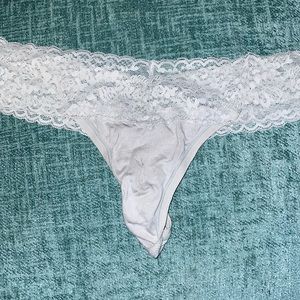 Soft silver thong
